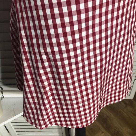 Lovers and Friends Gingham Red Mini Dress One Shoulder M - Picture 12 of 16